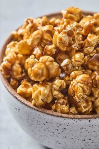 CARAMEL POPCORN, MARSHMALLOW, FRUITY GUMMIES, CANDY